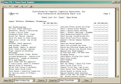 Sample Check Lists